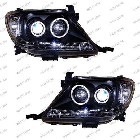 Angel Eyes LED Headlights Toyota Hilux 2005-2011 - WildTT