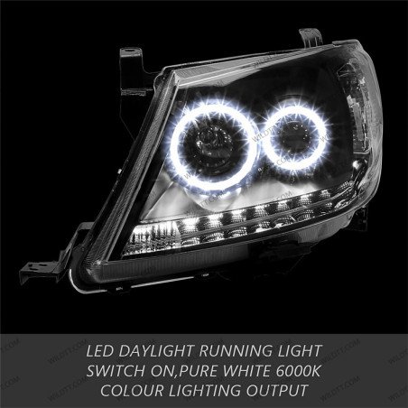 Fari LED Angel Eyes Toyota Hilux 2005-2011 - WildTT