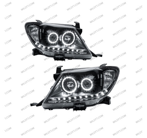 Angel Eyes LED Headlights Toyota Hilux 2005-2011 - WildTT