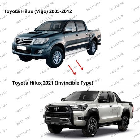 Body Kit Upgrade da Toyota Hilux DC 2005-2011 a Invincible 2021+ - WildTT