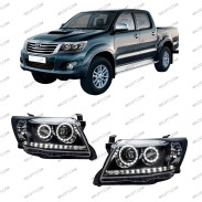 Angel Eyes LED Headlights Toyota Hilux 2011-2016 - WildTT