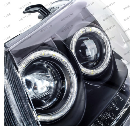 Faróis LED Angel Eyes Toyota Hilux 2011-2016 - WildTT