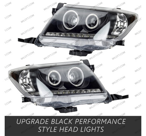 Angel Eyes LED Headlights Toyota Hilux 2011-2016 - WildTT