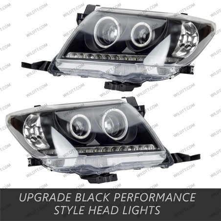 Angel Eyes LED Headlights Toyota Hilux 2011-2016 - WildTT