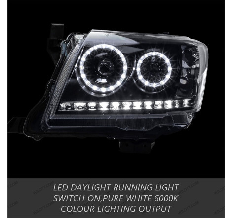 Angel Eyes LED Headlights Toyota Hilux 2011-2016 - WildTT