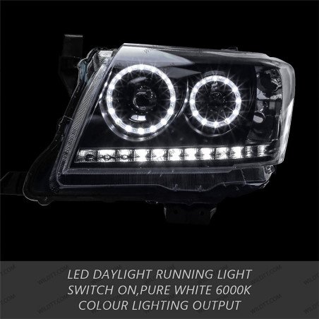 Fari LED Angel Eyes Toyota Hilux 2011-2016 - WildTT