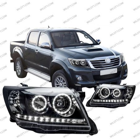 Fari LED Angel Eyes Toyota Hilux 2011-2016 - WildTT