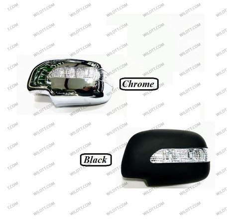 Side Mirrors Covers W/ LED Toyota Hilux 2011-2016 - WildTT