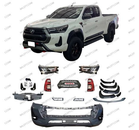 Body Kit Upgrade da Toyota Hilux DC 2016-2020 a 2020+ - WildTT