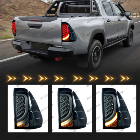 Feu Arrière à LED Straps Style LED Toyota Hilux 2016-2026 - WildTT