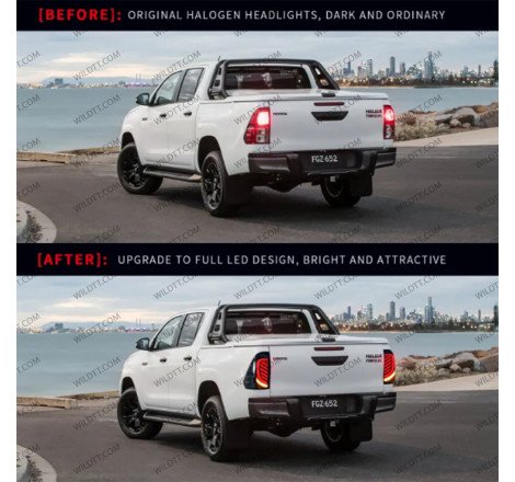 Led Rücklichter Straps Style LED Toyota Hilux 2016-2026 - WildTT