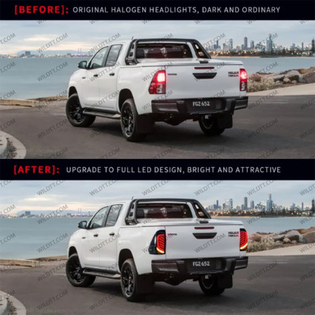 Feu Arrière à LED Straps Style LED Toyota Hilux 2016-2026 - WildTT
