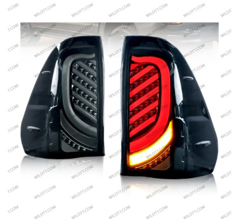 LED Tail Lights Straps Style LED Toyota Hilux 2016+ - WildTT