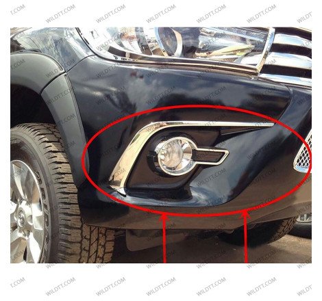 Cubre Faros Antiniebla Toyota Hilux 2016-2020 - WildTT