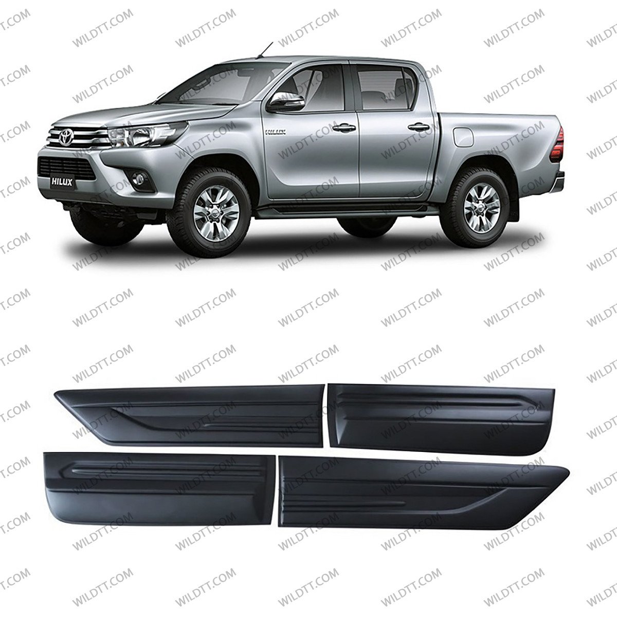 Body Cladding Toyota Hilux DC 2016-2026 - WildTT