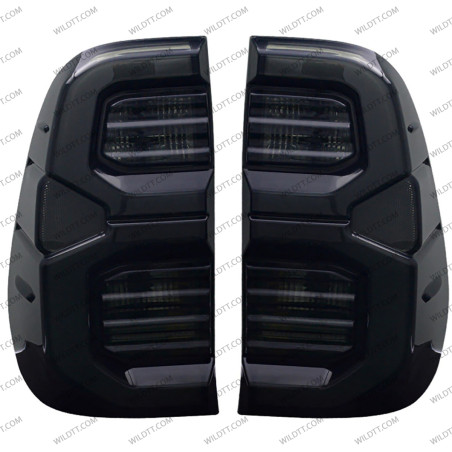 Smoked Led Tail Lights OEM Invincible Toyota Hilux 2016+ - WildTT