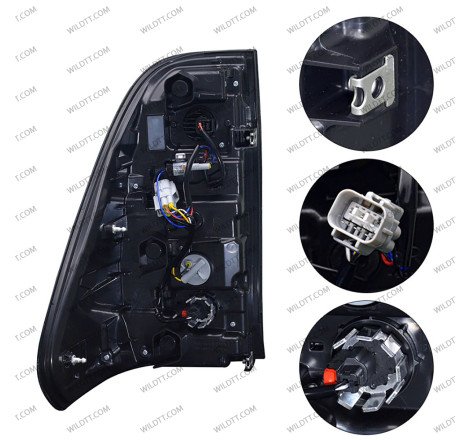 Rauchende LED Rückleuchten OEM Invincible Toyota Hilux 2016-2026 - WildTT