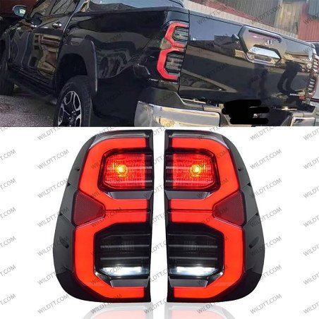 Farolins LED Fumados OEM Invincible Toyota Hilux 2016-2026 - WildTT