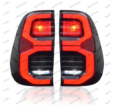 Smoked Led Tail Lights OEM Invincible Toyota Hilux 2016-2026 - WildTT