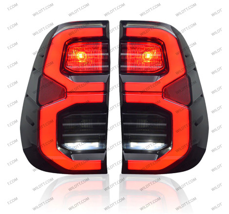 Smoked Led Tail Lights OEM Invincible Toyota Hilux 2016+ - WildTT