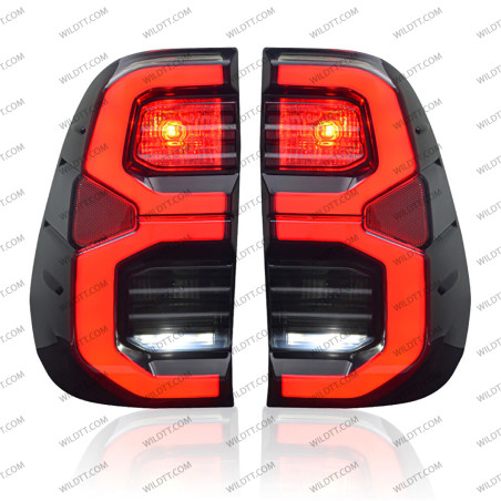 Smoked Led Tail Lights OEM Invincible Toyota Hilux 2016+ - WildTT