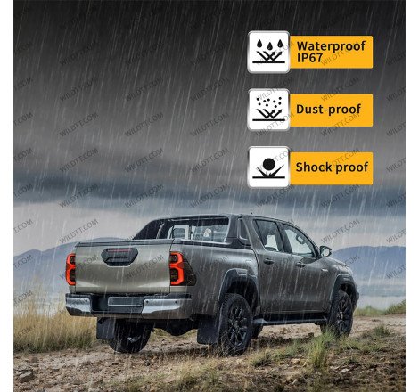 Luci Posteriori a LED Fumé OEM Invincible Toyota Hilux 2016-2026 - WildTT