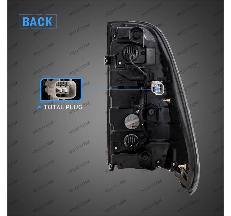 Luci Posteriori a LED Fumé OEM Invincible Toyota Hilux 2016-2026 - WildTT