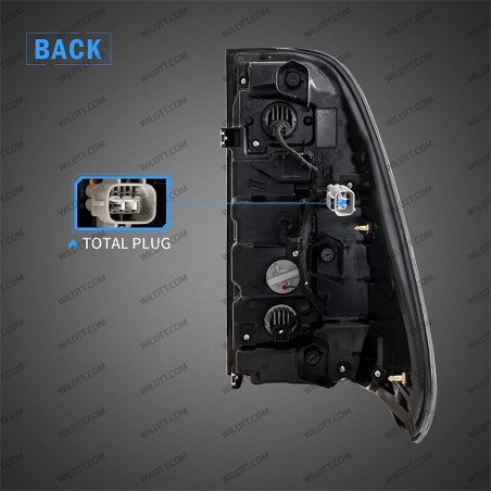 Feu Arrière à LED Fumé OEM Invincible Toyota Hilux 2016+ - WildTT