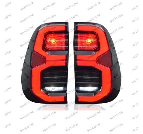 Smoked Led Tail Lights OEM Invincible Toyota Hilux 2016-2026 - WildTT
