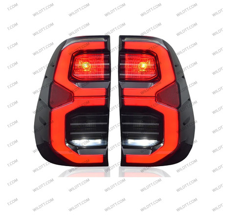 Smoked Led Tail Lights OEM Invincible Toyota Hilux 2016+ - WildTT