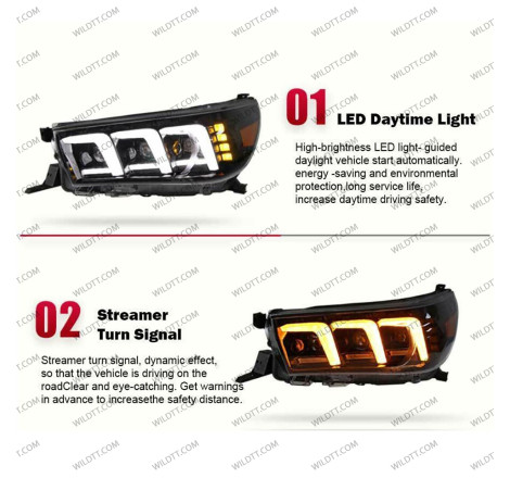 LED Headlights Toyota Hilux 2016-2020 - WildTT