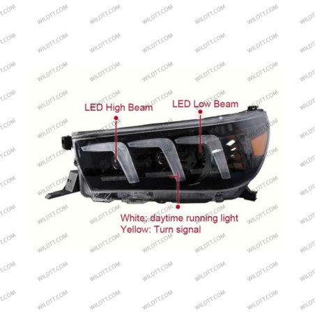 Fari LED Toyota Hilux 2016-2020 - WildTT