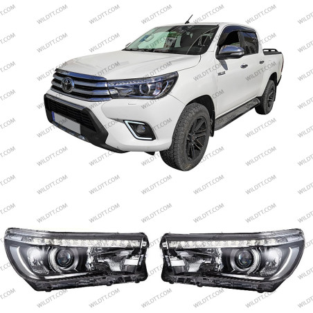 Faros LED Toyota Hilux 2016-2020 - WildTT