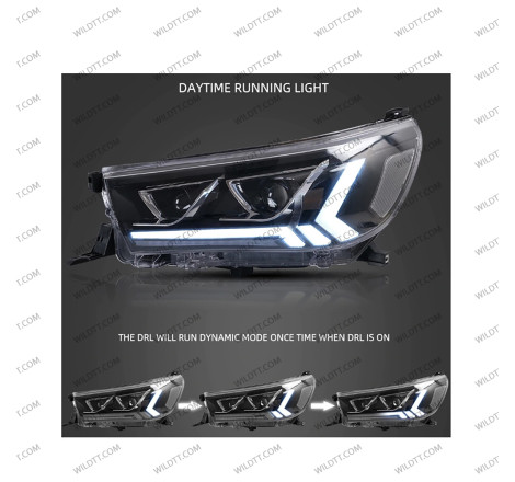 Fari LED Toyota Hilux 2016-2020 - WildTT