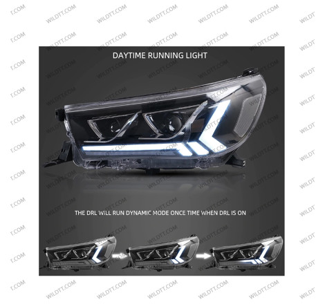 Faróis LED Toyota Hilux 2016-2020 - WildTT