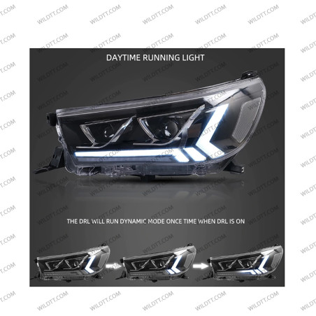 Faros LED Toyota Hilux 2016-2020 - WildTT