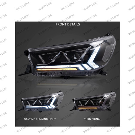 Faros LED Toyota Hilux 2016-2020 - WildTT