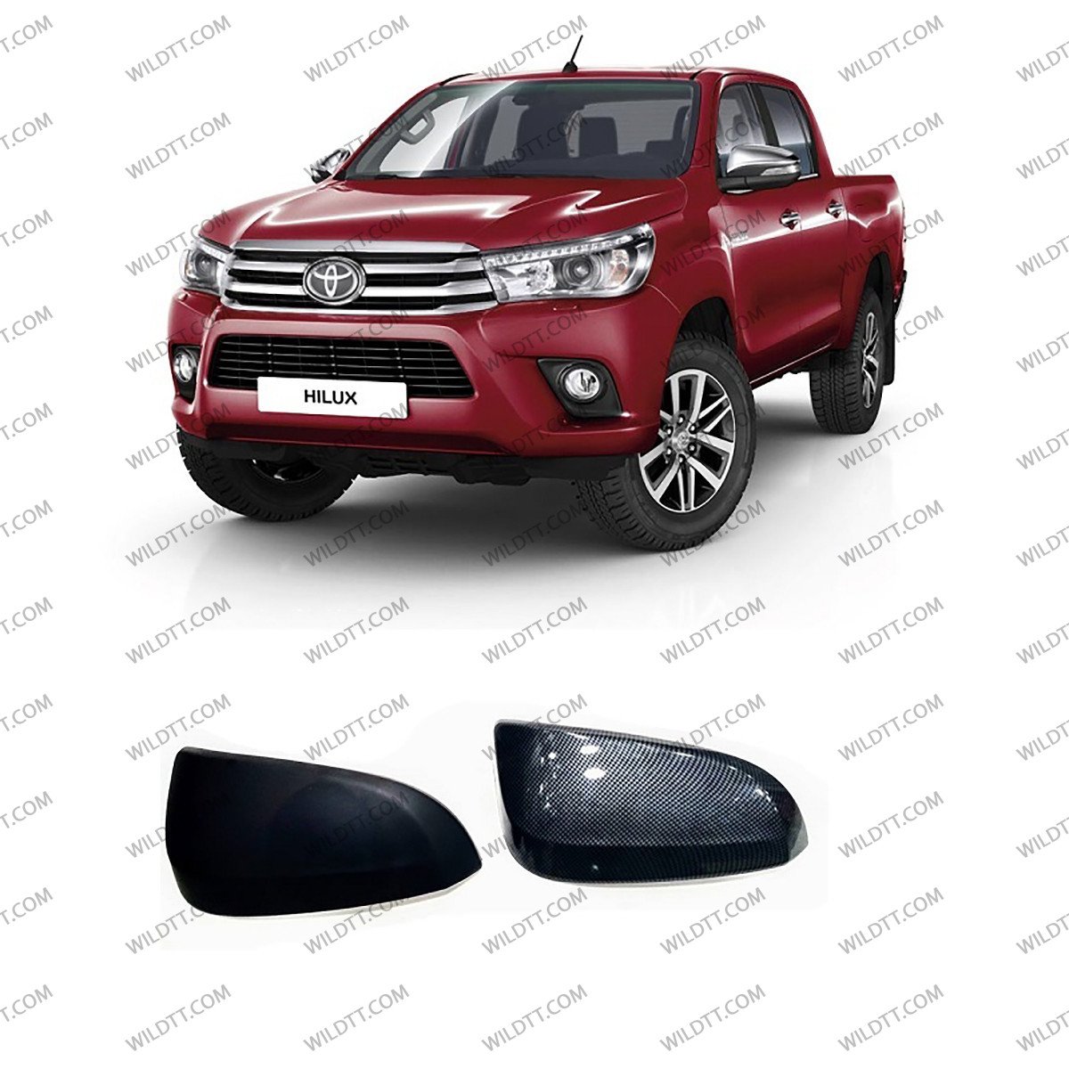 Side Mirrors Covers Toyota Hilux 2016-2026 - WildTT