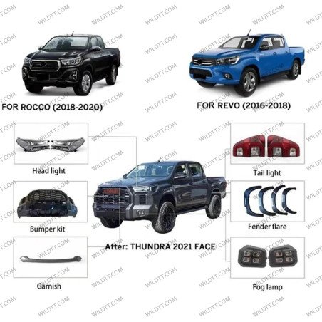 Body Kit Tundra Style Toyota Hilux DC 2016-2020 - WildTT