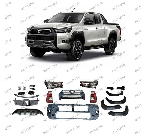 Body Kit Upgrade de Toyota Hilux Invincible 2018-2020 P/ Invincible 2021+ - WildTT