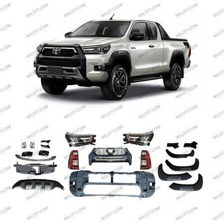 Body Kit Upgrade de Toyota Hilux Invincible 2018-2020 P/ Invincible 2021+ - WildTT