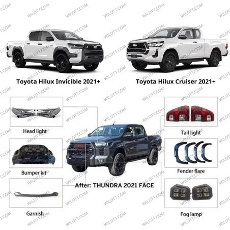 Body Kit Tundra Style Toyota Hilux DC 2020+ - WildTT