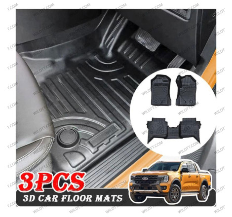 Alfombras 3D Ford Ranger/Raptor DC 2023+ - WildTT