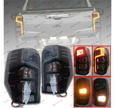 Pilotos Traseros Ahumados LED Mitsubishi L200 2019-2021 - WildTT