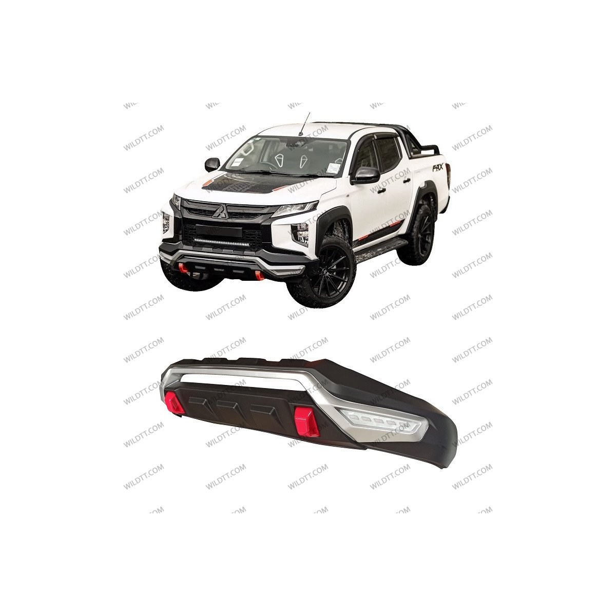 Parachoques Delantero ABS C/ DRL Mitsubishi L200 2019-2021 - WildTT